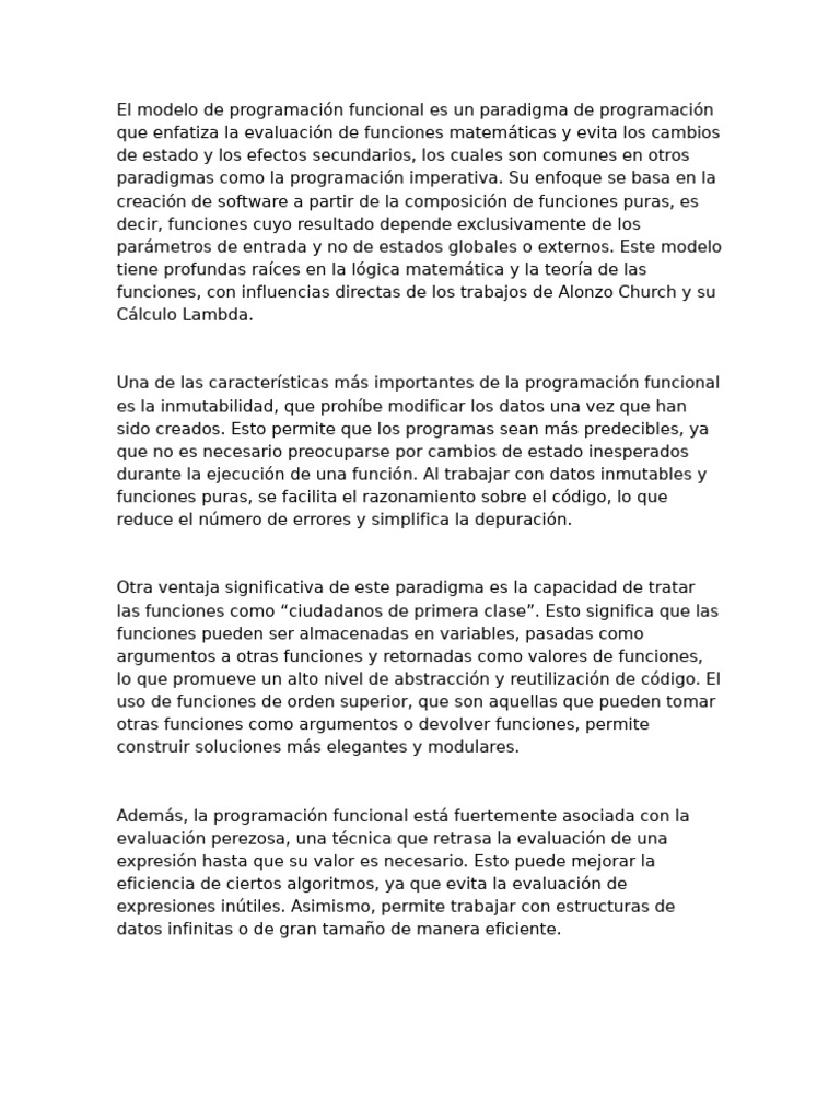 Modelo de Programación Funcional | PDF | Programacion Funcional ...