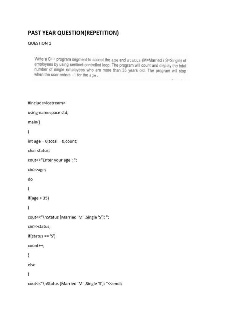 C++ Age and Score Input Programs | PDF