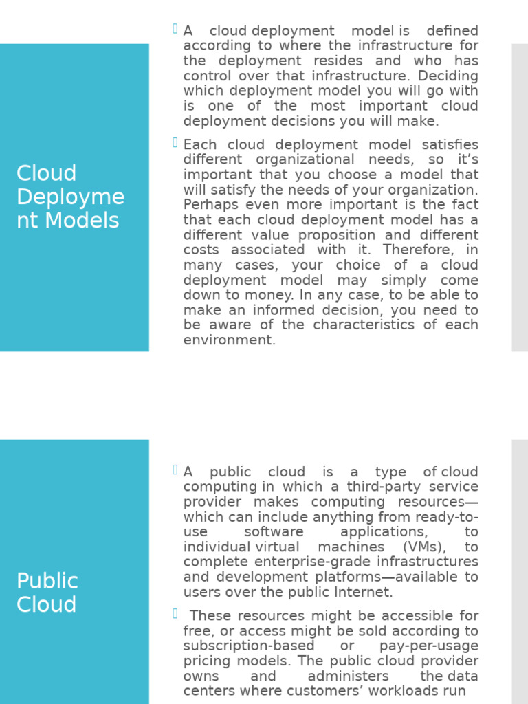 Understanding Public Cloud Models | PDF | Cloud Computing | Software As ...