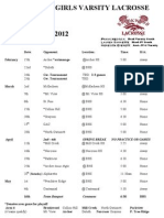 Bhs Girls 2012 Schedule