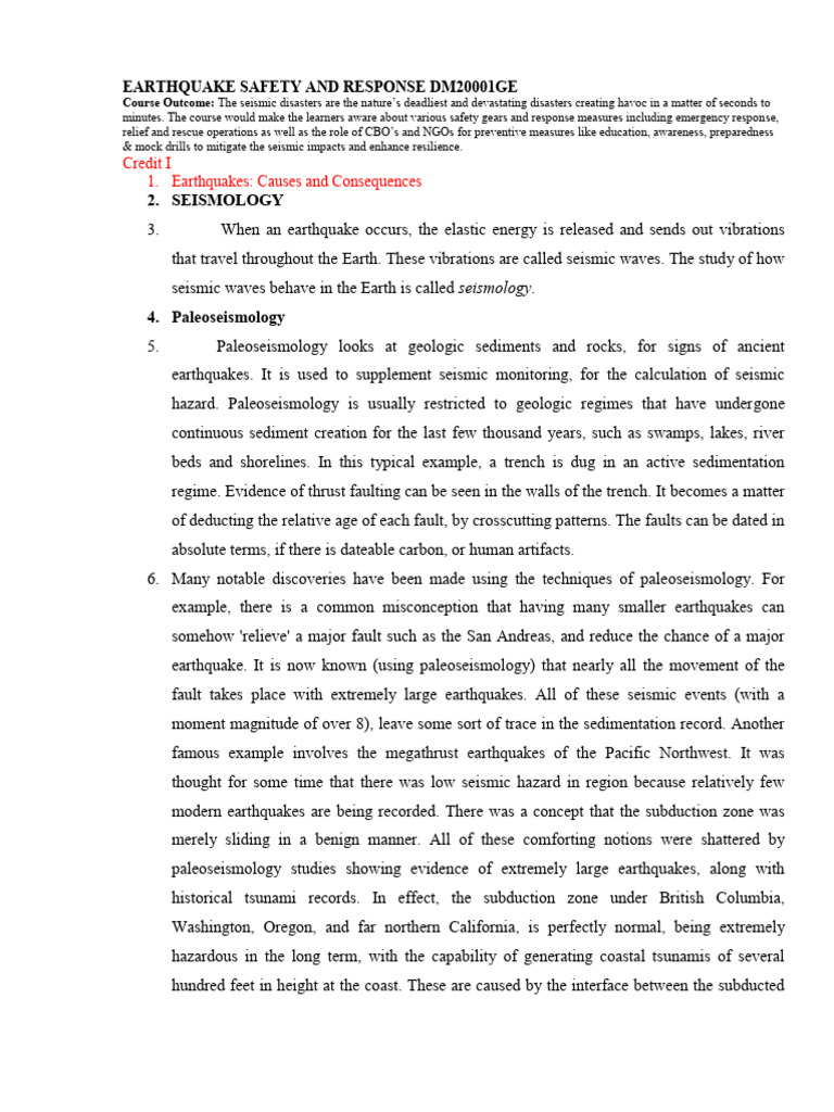 Earthquake Safety and Response Training | PDF | Earthquakes | Seismology
