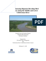 Yellowstone River: Factors Influencing Riparian Breeding Bird Communities  