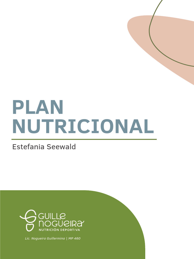 Plan Nutricional para Entrenamiento | PDF | Nutrición | Dieta y nutrición