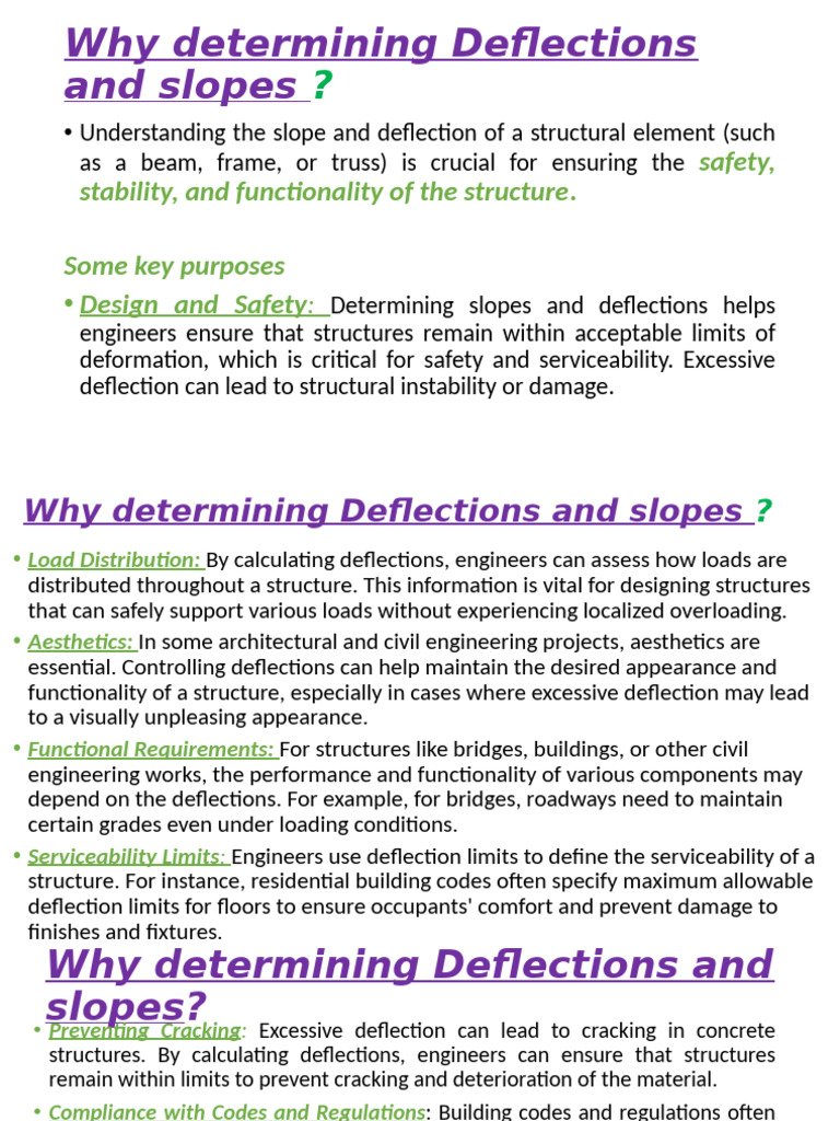 Importance of Deflections and Slopes in Structures | PDF | Beam ...