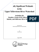 Ecologically Significant Wetlands in the Upper Yellowstone River Watershed  