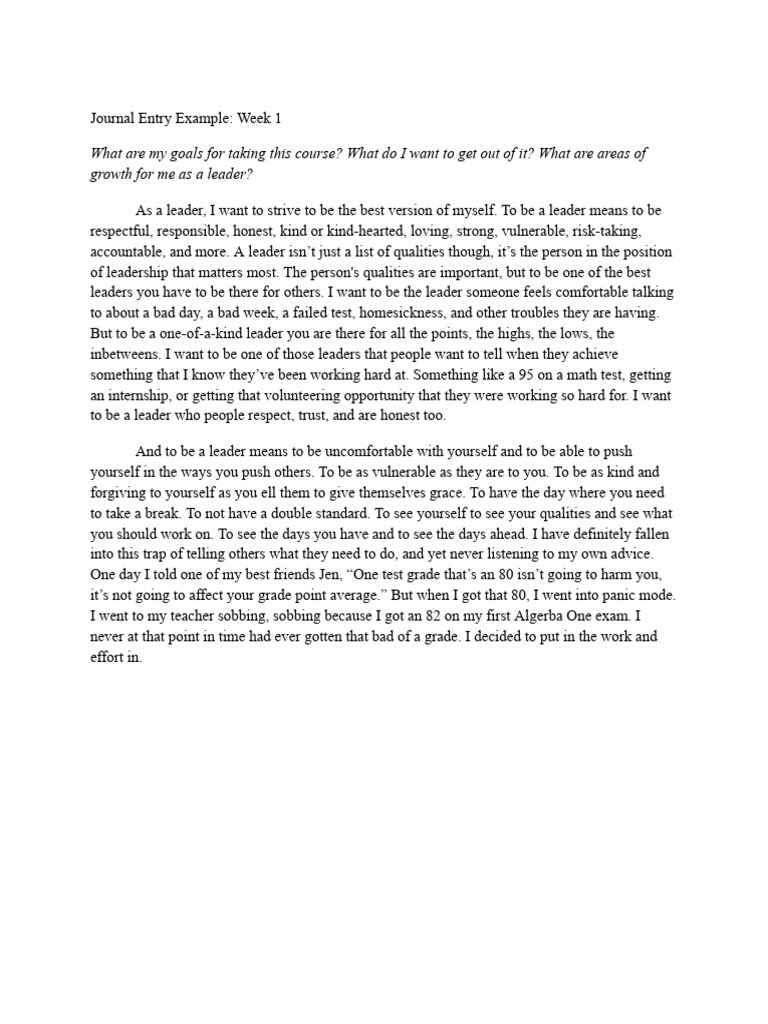 Leadership Goals and Personal Growth | PDF