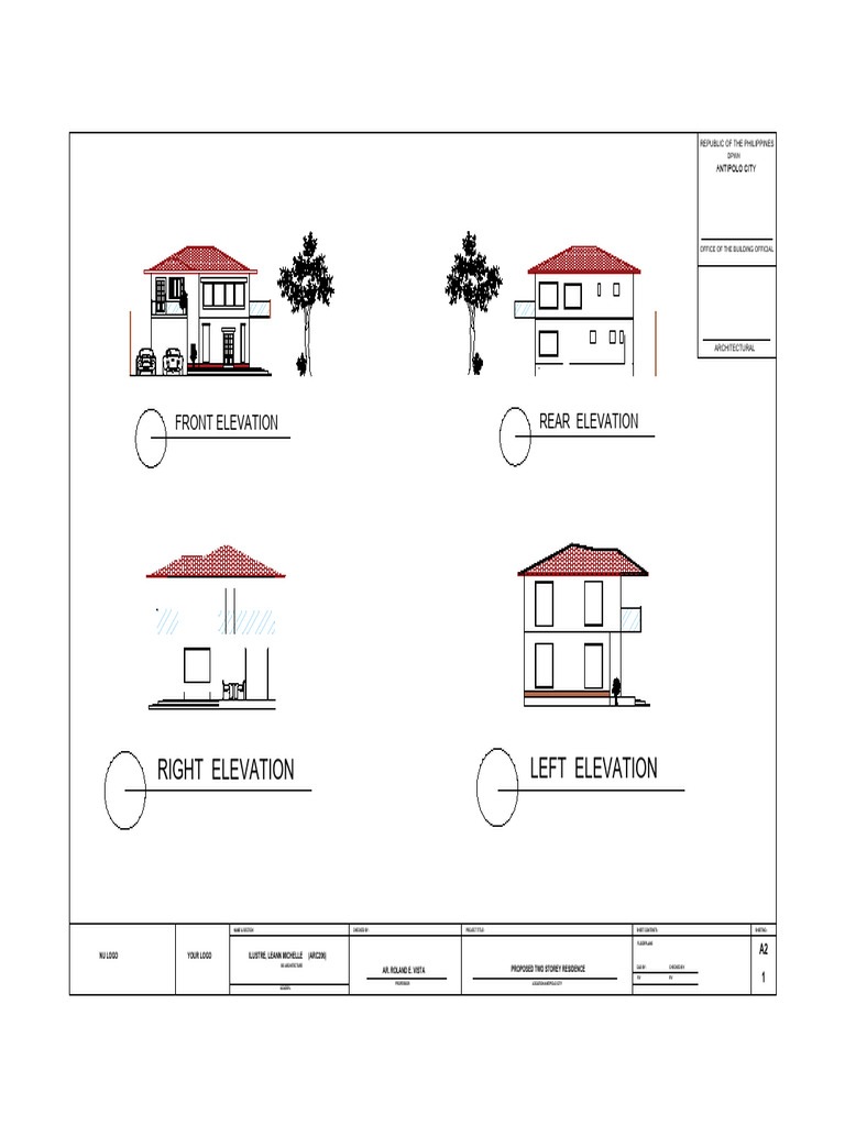 Right Elevation Left Elevation: Front Elevation Rear Elevation | PDF