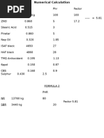 Rubber Compounding: PHR to Weight Guide | PDF | Weight | Kilogram