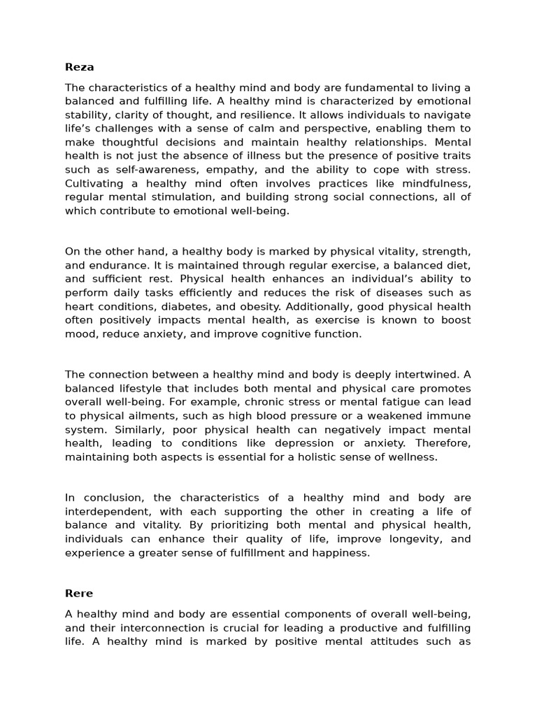 Mind-Body Wellness Guide | PDF | Mental Health | Psychological Resilience