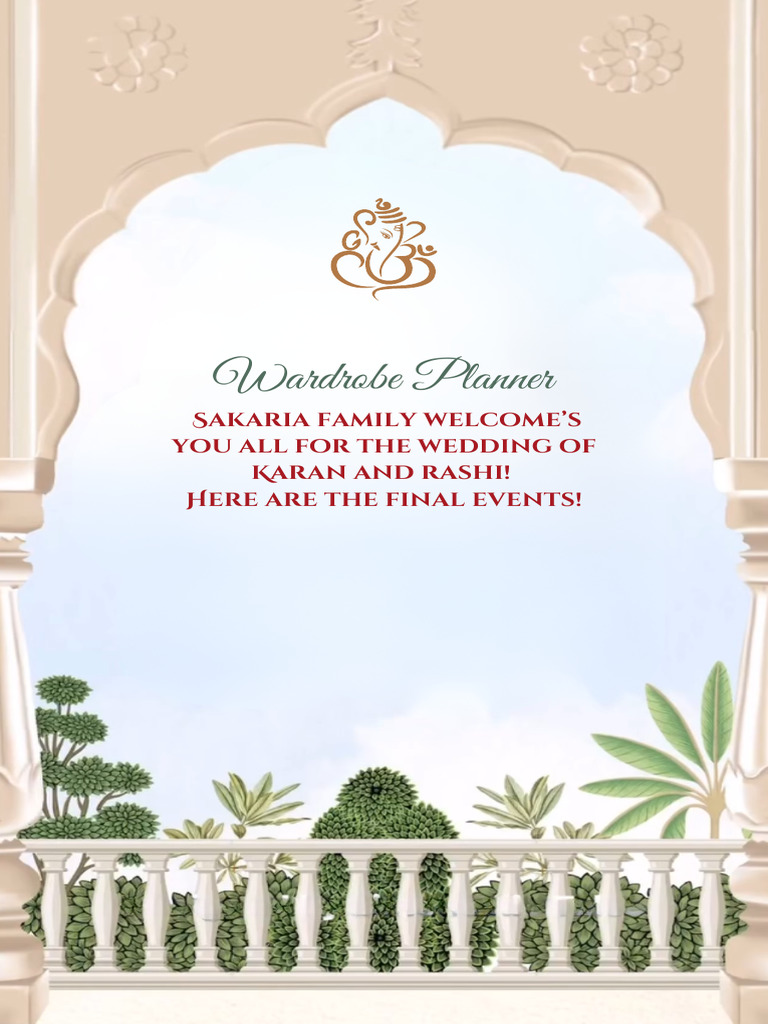Wedding Attire Guide for Karan & Rashi | PDF