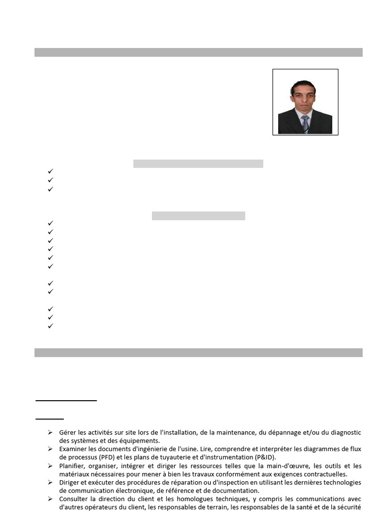 CV HAMZA FR 2024 Updated 31012024 Fr | PDF | Sécurité | Électrotechnique