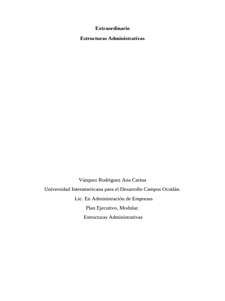 Estructuras Administrativas Extraordinario Pdf Business Planificación
