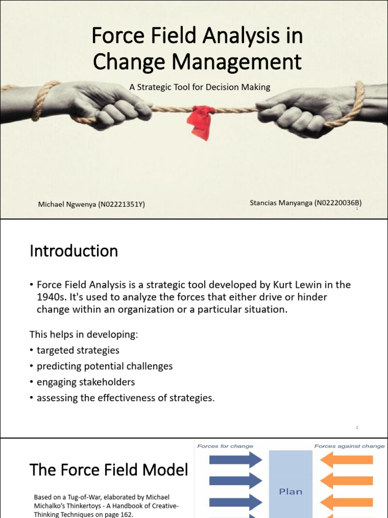 Force Field Analysis in Change Management | PDF | Change Management ...