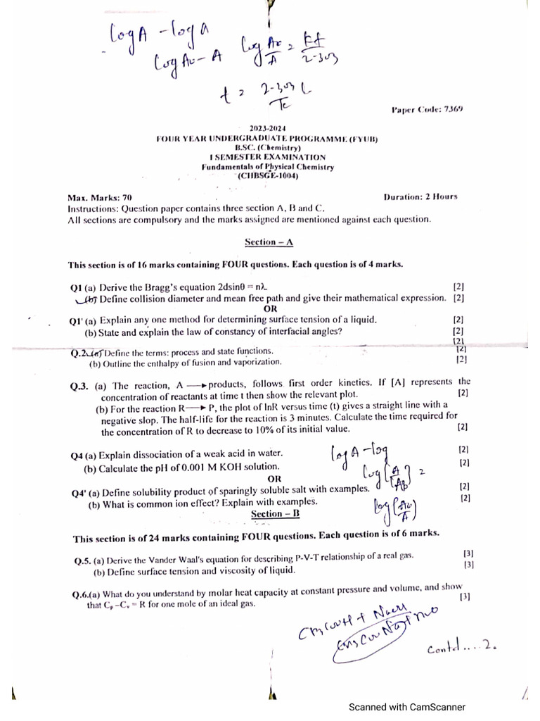 Chemistry Generic Pyq | PDF