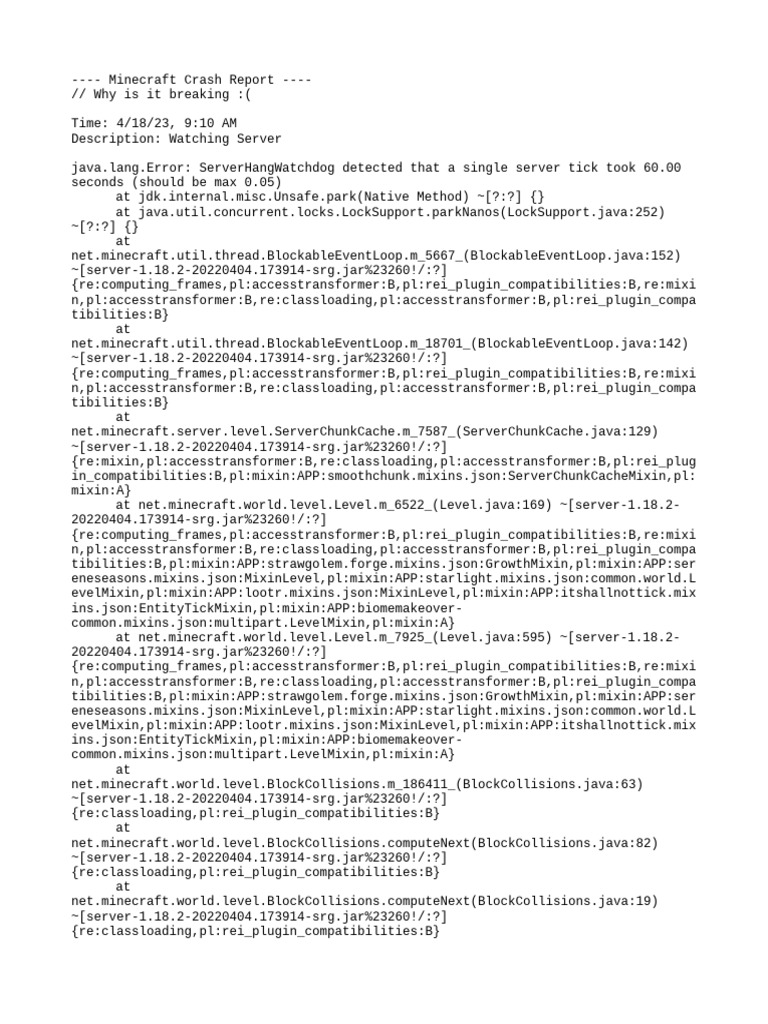 Crash 2023 04 18 - 09.10.45 Server | PDF | Central Processing Unit ...