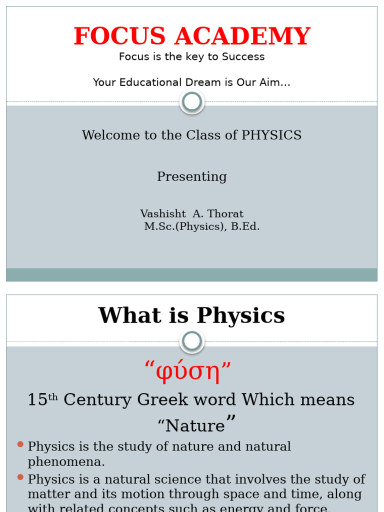 Presentation 1 | PDF | Physics | Engineering