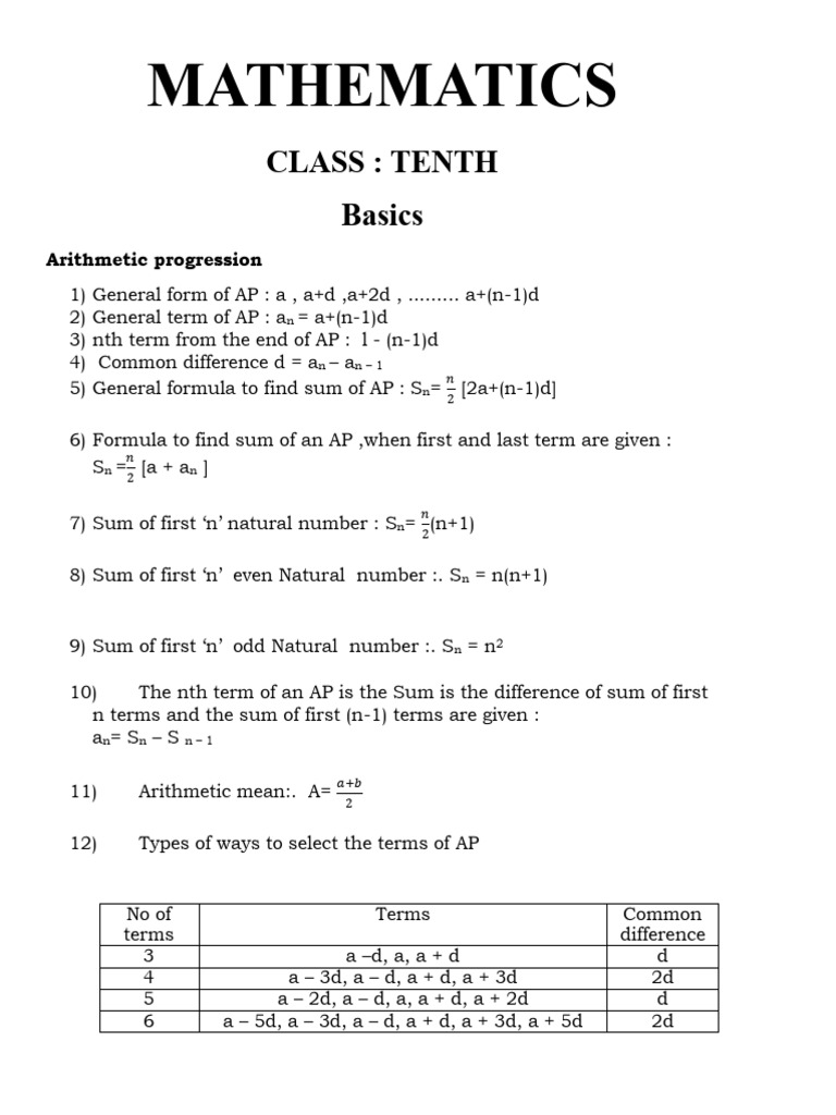 Tenth Grade Mathematics Concepts | PDF | Circle | Triangle