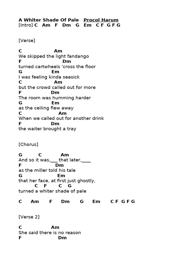 A Whiter Shade of Pale | PDF