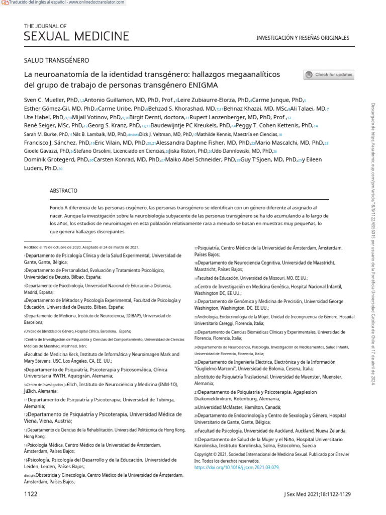 The Neuroanatomy of Transgender Identity MegaAnalytic Findings - En.es ...
