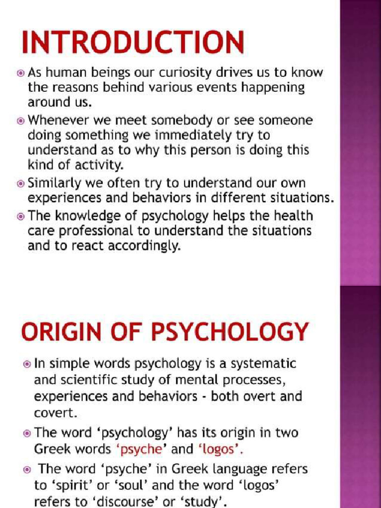 1 Definition Nature Scope of Psychology | PDF