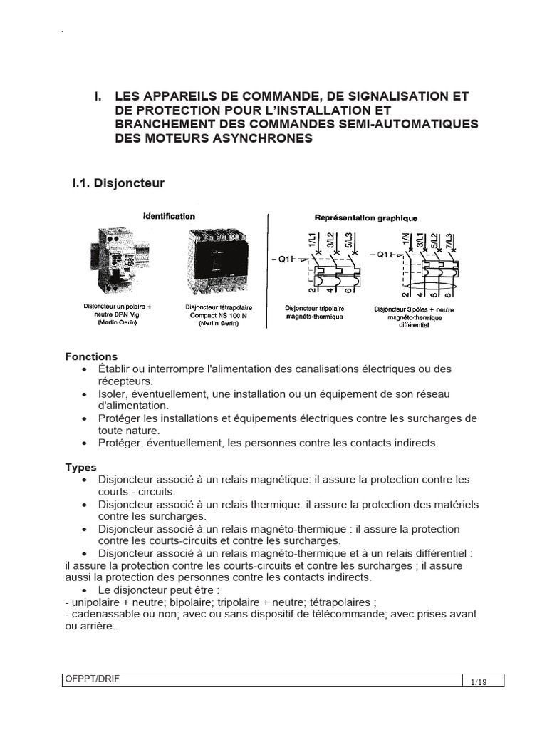 Appareils de Commande Électrique ASYNCHRONES | PDF | Interrupteur ...