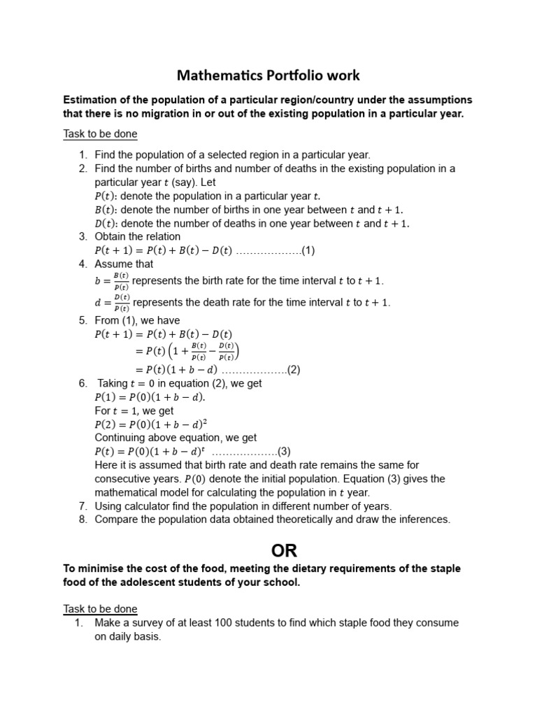 Mathematics Portfolio | PDF | Temperature | Water