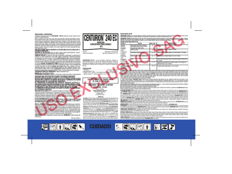 Centurion 240 Ec 06-04-2021 | PDF | Hierba | Agua