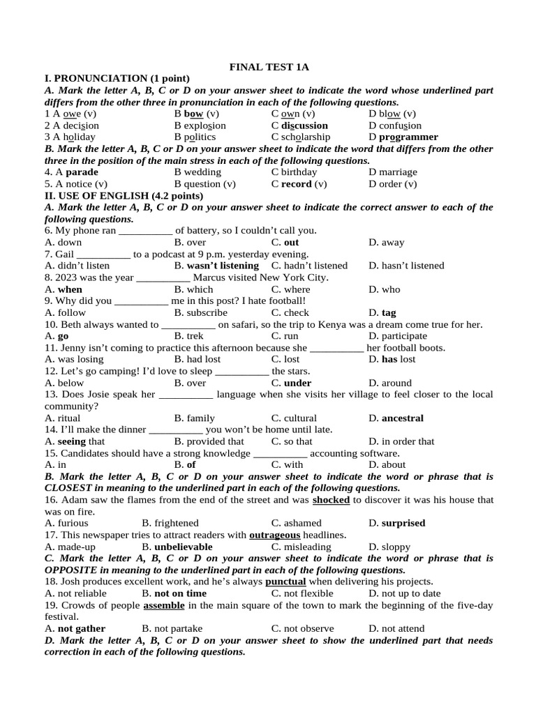 Bright 12 Test Preparation Guide | PDF