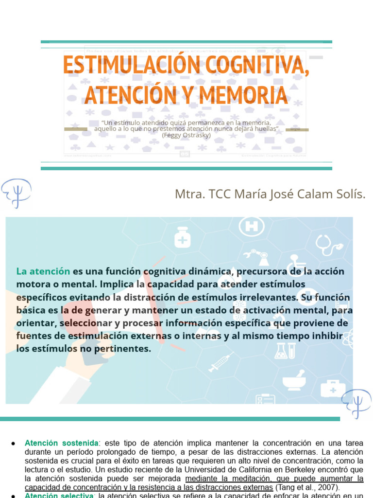Atencion Y Memoria Pdf Atención Memoria