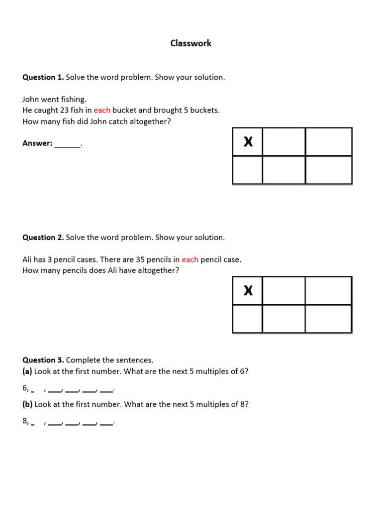 Math Word Problems and Solutions | PDF