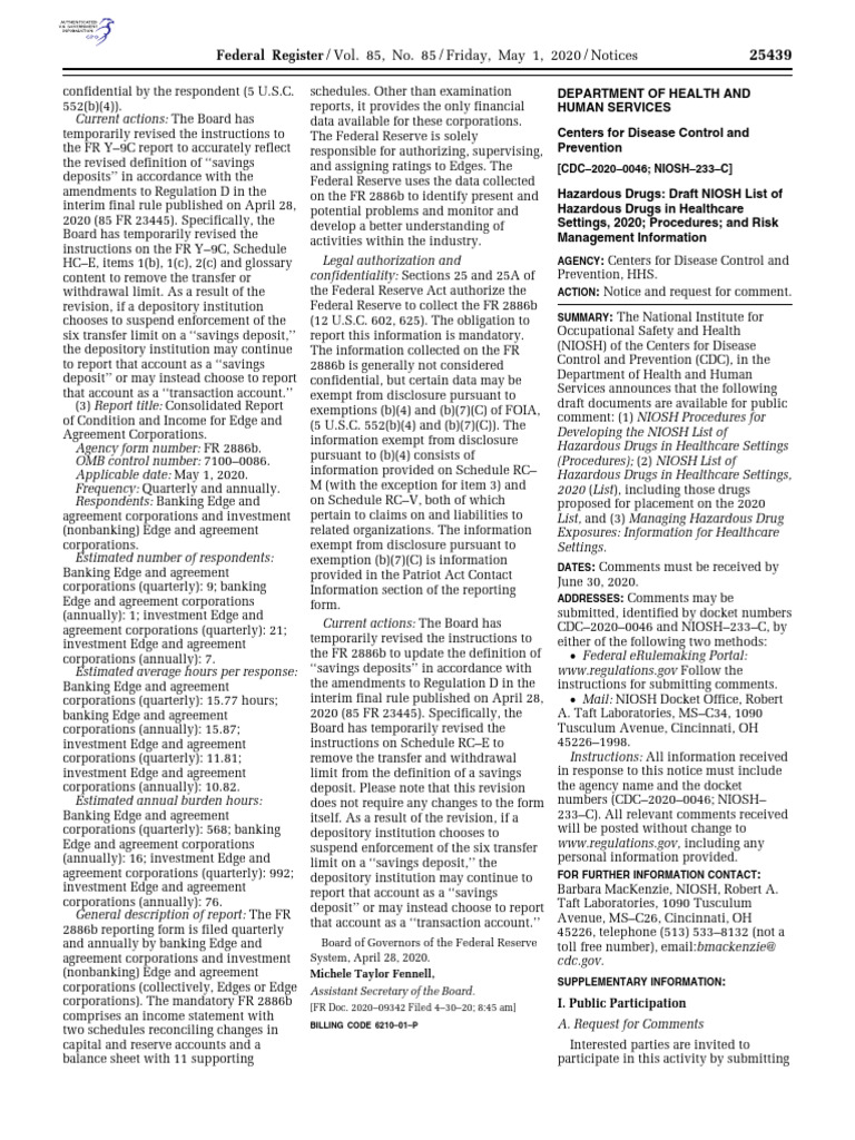 CDC 2020 0046 0001 - Content | PDF | Food And Drug Administration | Risk