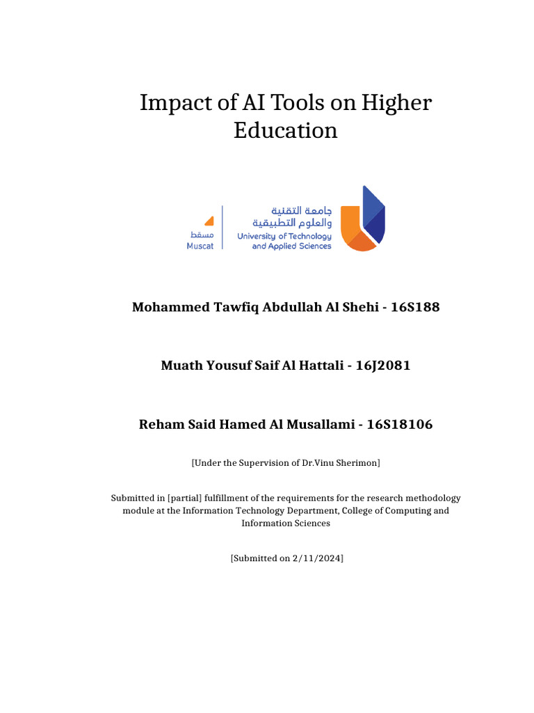 AI's Impact on Higher Education in Oman | PDF | Artificial Intelligence ...