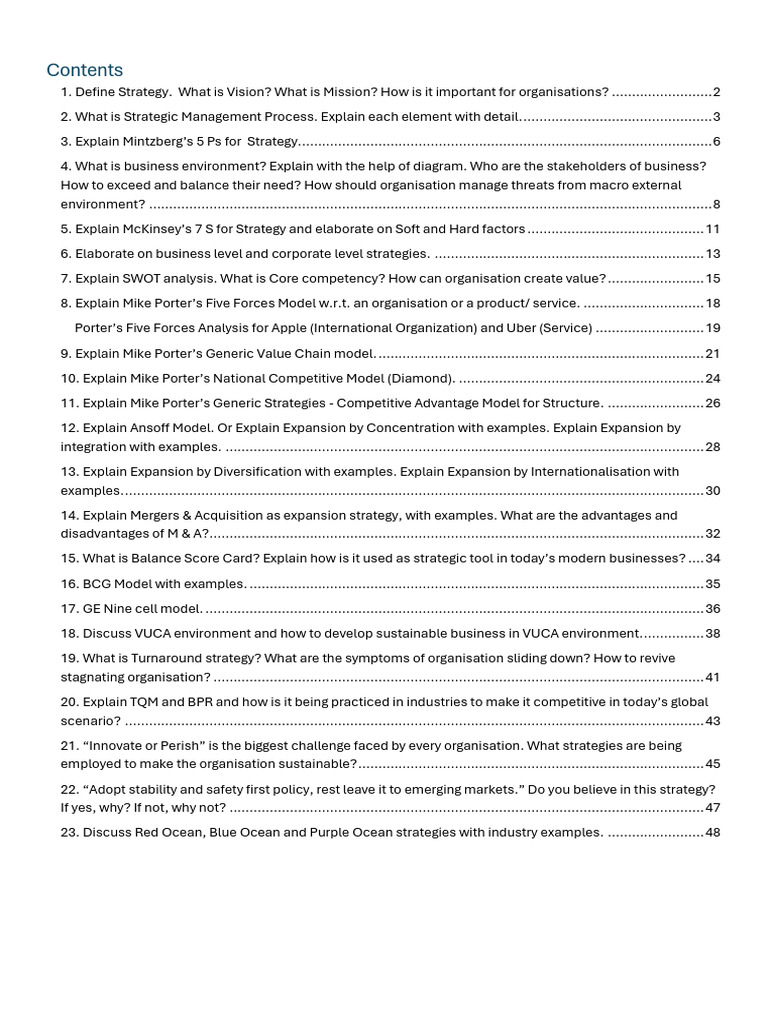 Comprehensive Guide to Strategic Management | PDF | Strategic ...