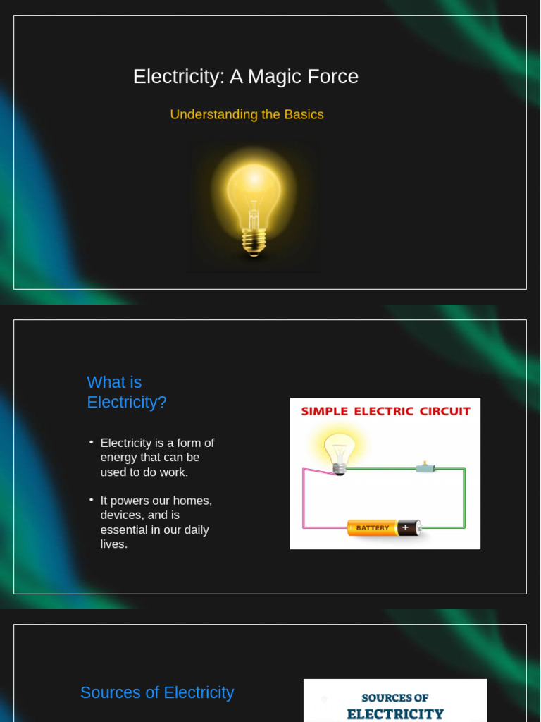 Basics of Electricity Explained | PDF