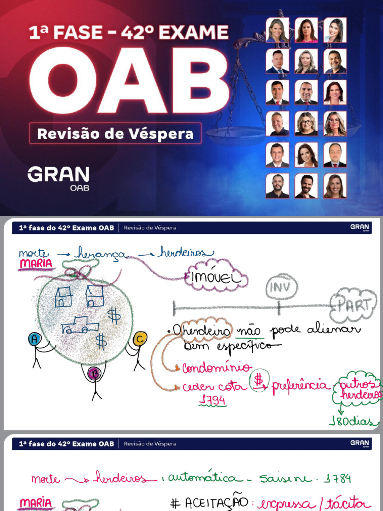1 Fase Do 42º Exame OAB Revisão de Véspera - Roberta Queiroz-1 | PDF ...