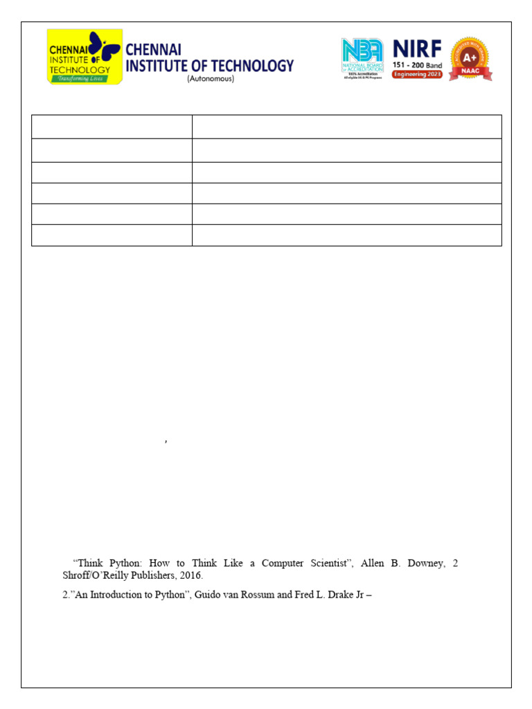 Python Programming Course Overview | PDF | Reserved Word | Python ...