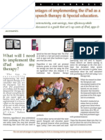 The Cost and Advantages of Implementing the iPad as a Learning Tool for Speech Therapy &amp; Special Education