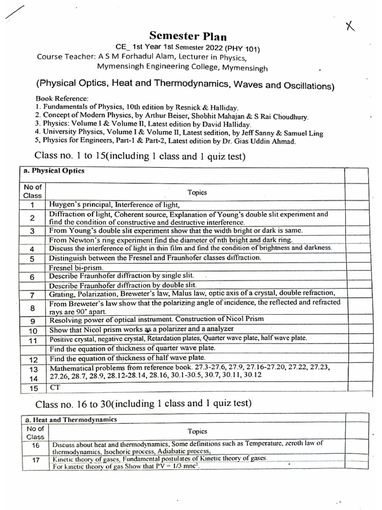 Semester Plan | PDF