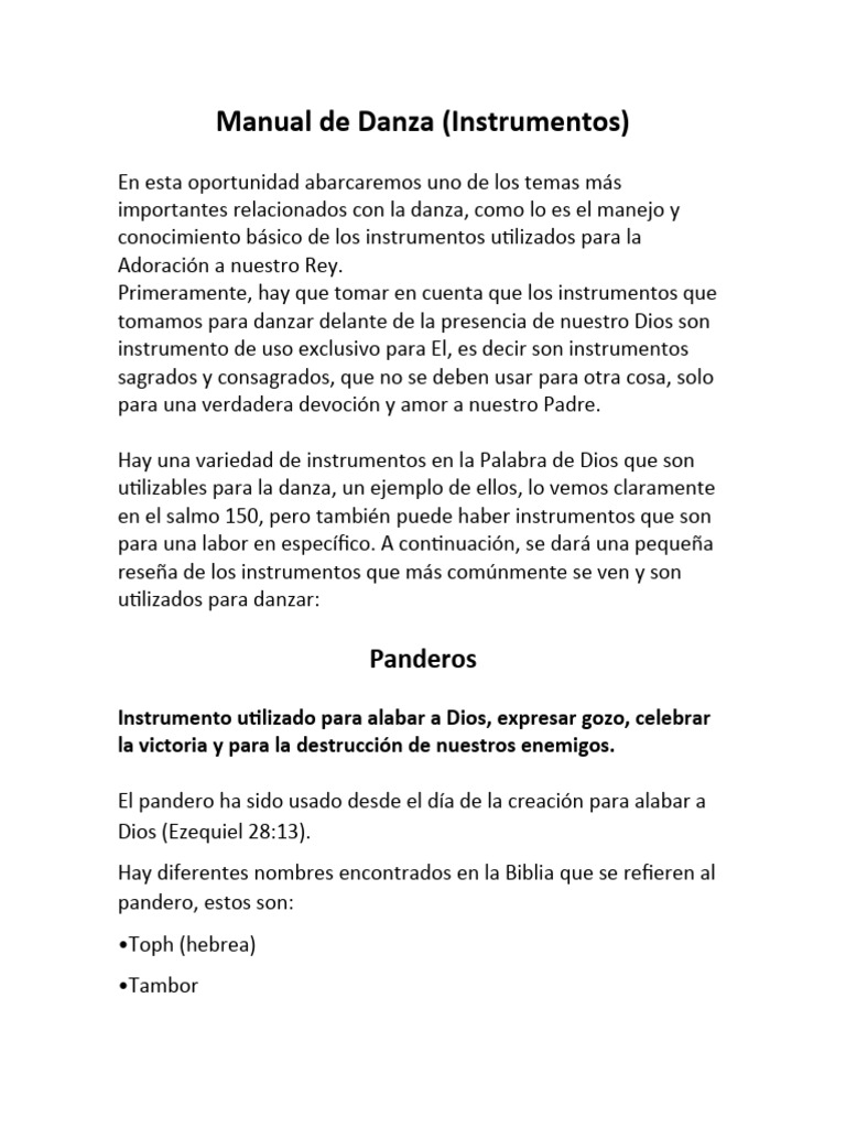 Instrumentos Sagrados para la Danza | PDF | Arca de la Alianza | Salmos