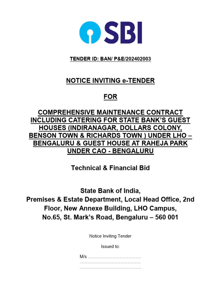 200220241823-Tender Document Guest Houses | PDF | Insurance | Indemnity