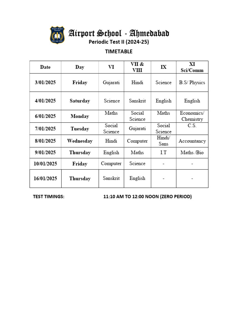periodic-test-ii-revised-time-table-2024-25-pdf