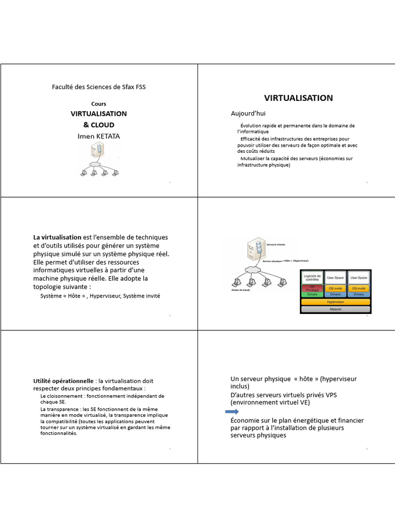 Virtualisation et Cloud : Concepts Clés | PDF | Machine virtuelle ...