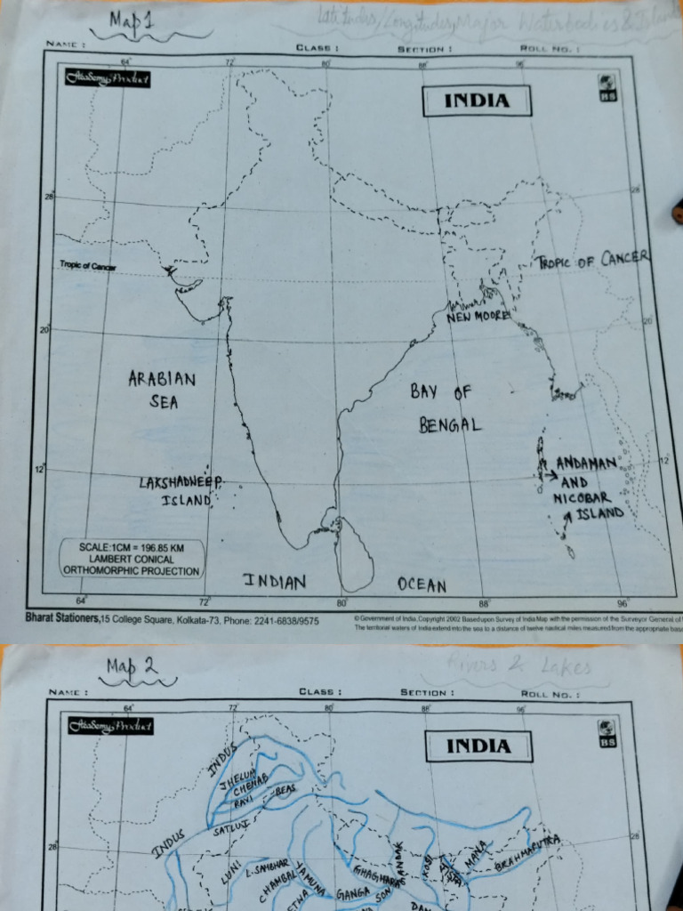 India Map Class 8 | PDF