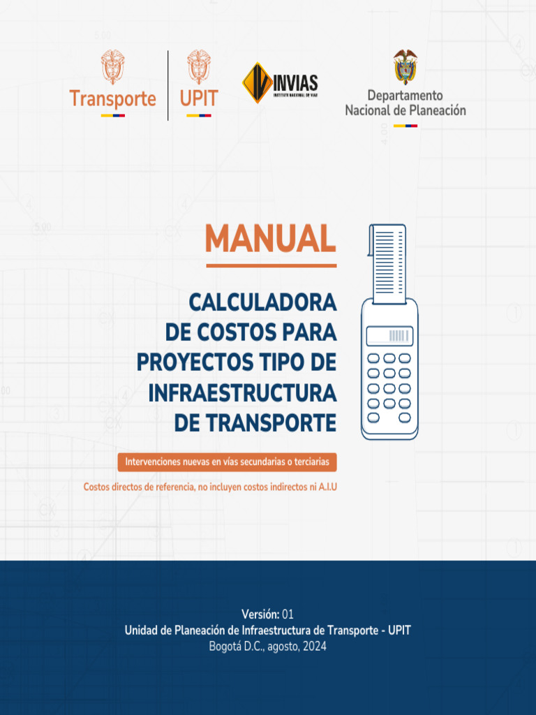 Calculadora de Costos Infraestructura Vial | PDF | Presupuesto | Transporte