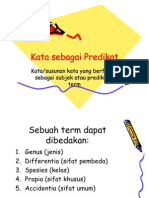 Kata Sebagai Predikat