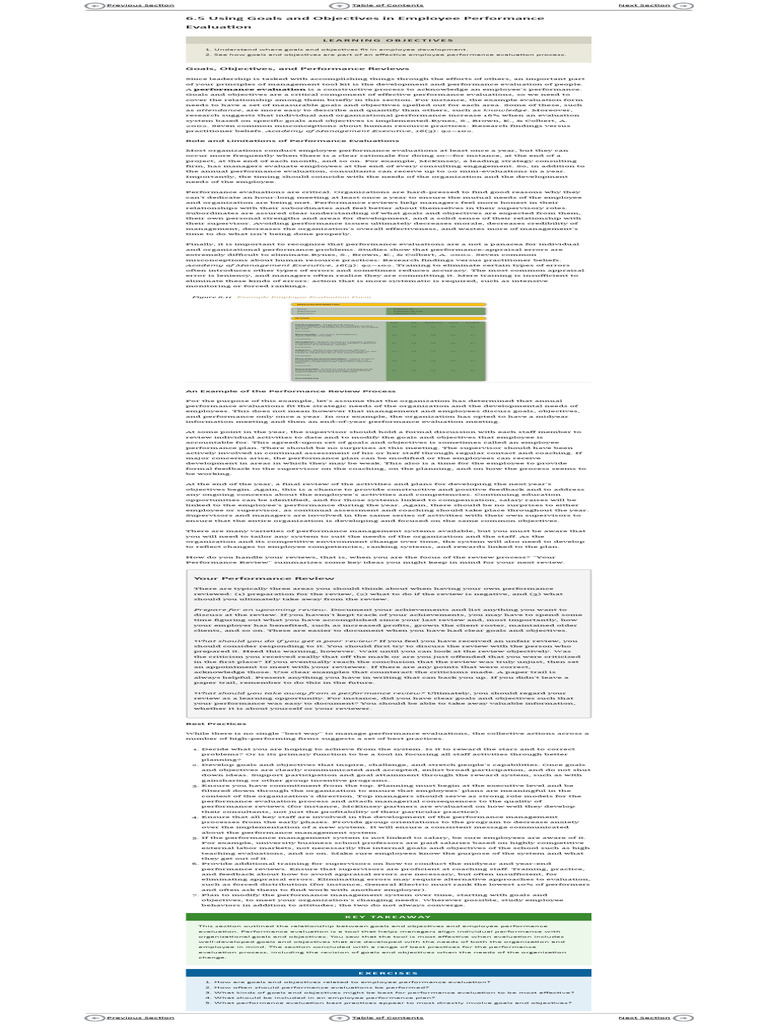 Employee Performance Goals | PDF | Performance Appraisal | Goal