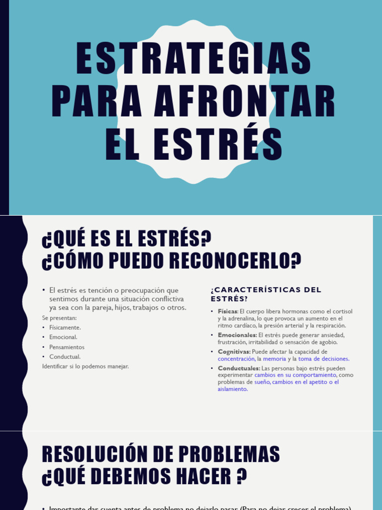 Estrategias para Afrontar El Estrés 1 | PDF | Estrés (biología) | Ira