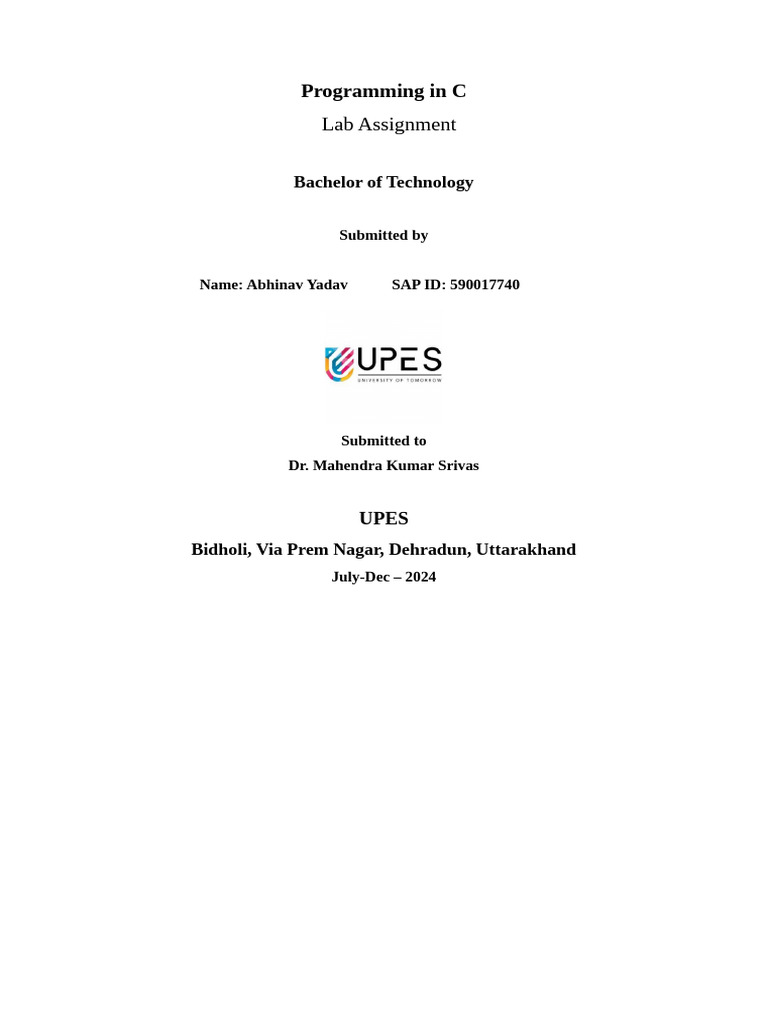 C Programming Lab Assignments Guide | PDF | Pointer (Computer ...