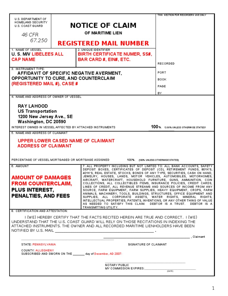 Maritime Lien Lien Credit