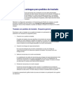 Trabajar Con Entregas para Pedidos de Traslado